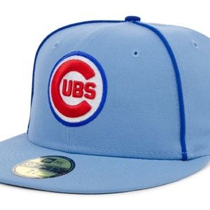 Lids Hat Drop | Chicago Cubs MLB Powder Blue Pipe 59Fifty Cap (7 1/8)